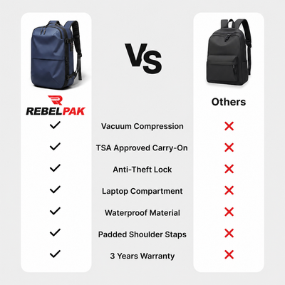 RebelPak Matte Travel Backpack 60L