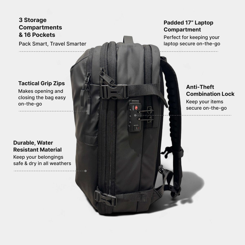 RebelPak Matte Travel Backpack 60L