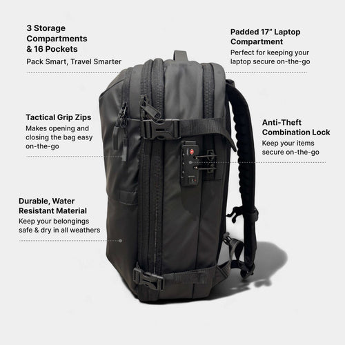 RebelPak Matte Travel Backpack 60L